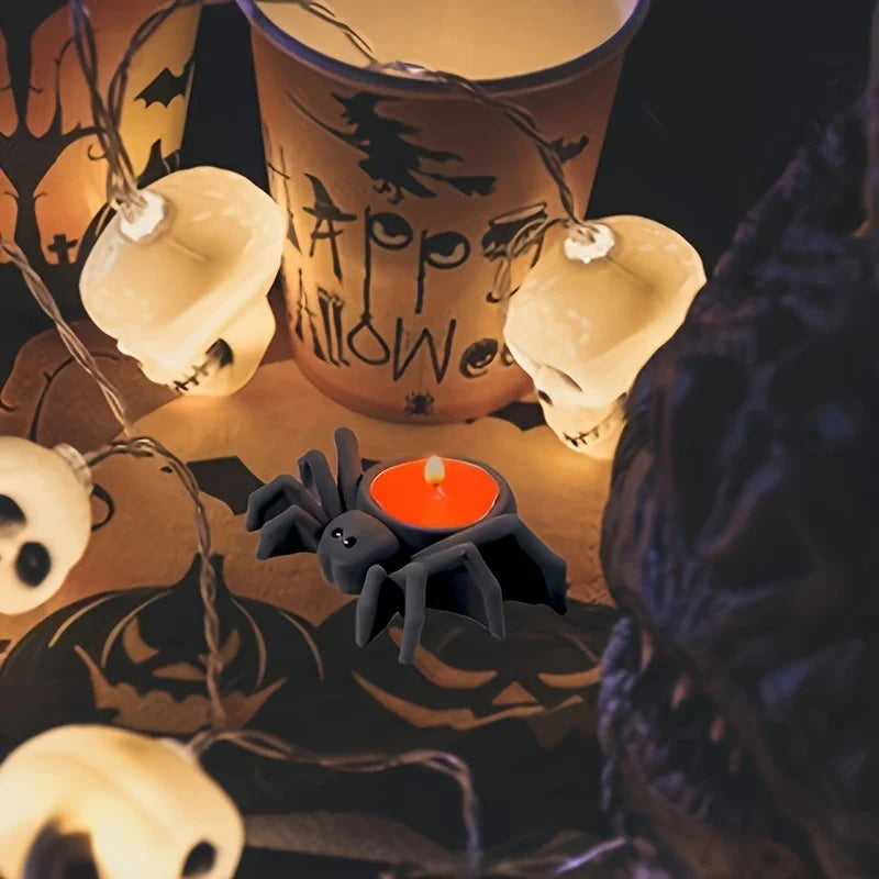 Molde de silicona con forma de araña, vela perfumada de yeso, adorno para candelabro, decoración del hogar de Halloween, artesanía de resina epoxi