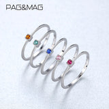 PAG&MAG Real 925 Sterling Silver Ring Gree Red Topaz Rings For Women Gemstone Engagement Rings Silver 925 Jewelry Anillos Mujer - Lootquake