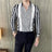 British Style Striped Shirts Mens Long Sleeve Business Formal Dress Shirt Casual Slim Fit Dress Streetwear Social Party Clothing - Lootquake