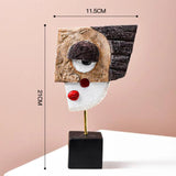 Estatua creativa de arte facial, escultura de resina, artesanía, figura abstracta para sala de estar, adorno para el hogar, oficina, decoración de escritorio, regalo