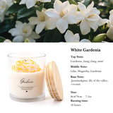 Bougie parfumée au soja violet naturel AIKUN 8 cm x 9 cm, ornée de marguerites blanches, aromathérapie, décoration d'intérieur, cadeau écologique