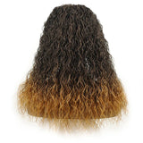 26" Wavy Senegalese Twist Lace Front Wig | Ombre Water Wave Braids | Long Cornrow Braids | Synthetic Wig