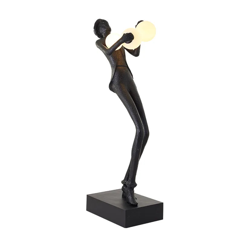 Modern Human Body Resin Decorative Abstract Statue Sculpture Lamp Floor Art Light Women Lady Home Decor Animal Decorative Bronze