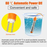 Calentador eléctrico flotante de 3000 W, elemento calentador de agua, apagado automático, suspensión de inmersión, para baño, piscina, 220 V