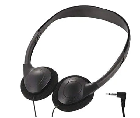 Deal Maniac Wholesale On-Ear Headphones - Inexpensive Headphones Stereo Headphones for Students Classroom Library - (Foam Earpad 1 Pair) - Lootquake