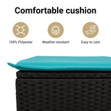 vidaXL 7 Piece Patio Sofa Set with Cushions Black Poly Rattan