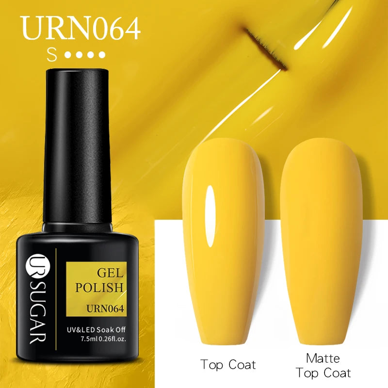 UR SUGAR 7.5ml Nude Glitter Color Gel Nail Polish Winter Warm Color Series Semi-permanent Varnish Professionals Manicure