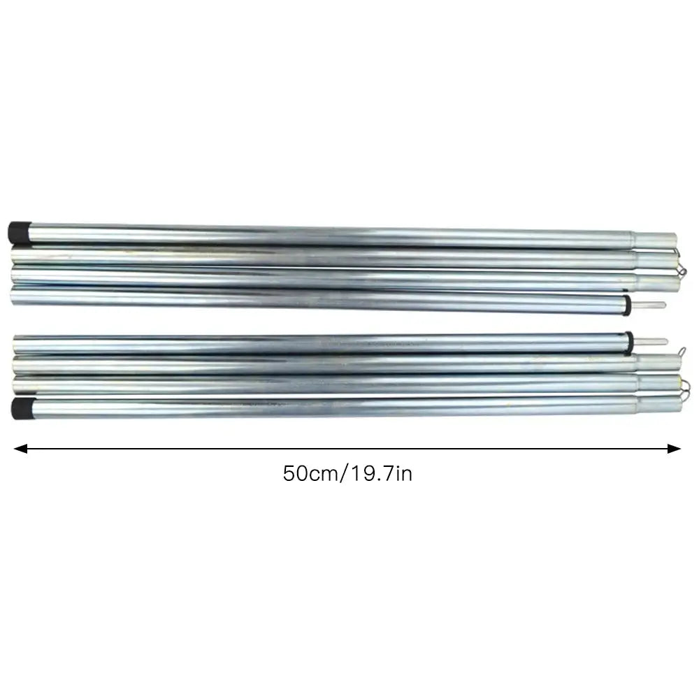 Tent Rods Outdoor Camping Tent Equipment Canopy Tarp Poles Canopy Support Rods Iron Canopy Awning Frame Camping Tent Accessories - Lootquake