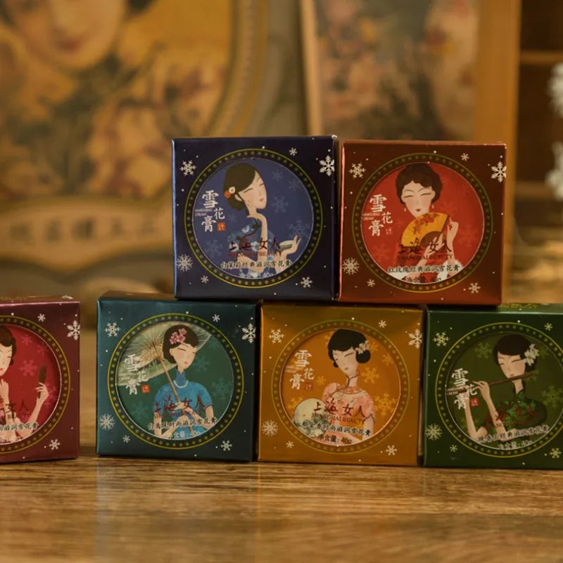 Set de 6 cremas base Old Shanghai para hidratación profunda, iluminador facial, crema de día y de noche, cuidado de la piel suavizante, cosméticos de regalo.