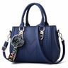Embroidery Messenger Bags Women Leather Handbags Bags for Women Sac a Main Ladies hair ball Hand Bag - Lootquake