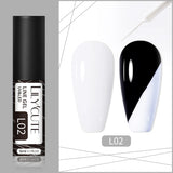 LILYCUTE 5ml Liner Gel Nail Polish UV LED Nail Art Paint Gel Gorgeous Glitter French Effect Semi Permanent Nail Painting UV Gel