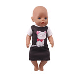 Doll Baby Clothes Kittys Kitten Cat Cartoon Dress Shoes Fit 18 Inch American&43cm Reborn New Born Baby Doll OG Girl`s Toy Doll - Lootquake