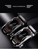 Belts for 3.5cm Width Sports Car Brand Fashion Automatic Buckle Black Genuine Leather Men's Jeans High Quality Waist Male Strap