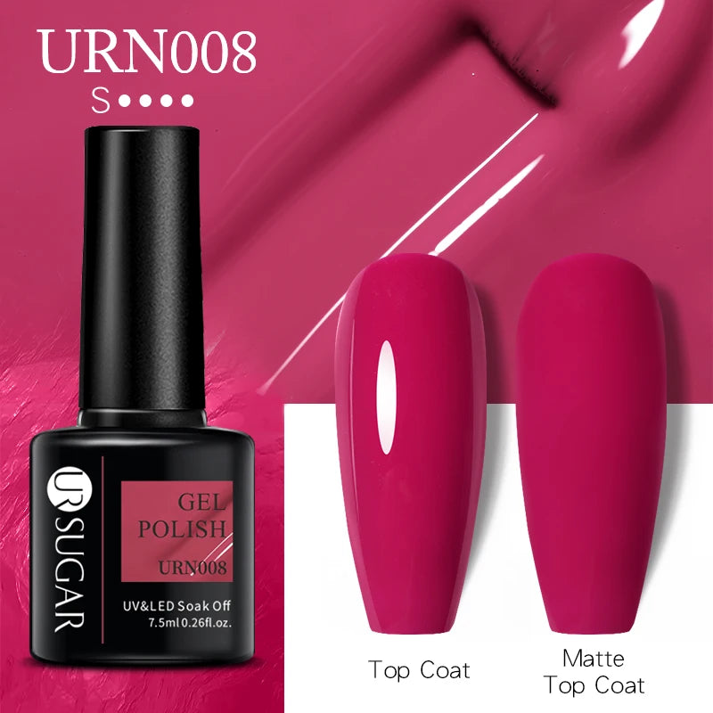 UR SUGAR 7.5ml Nude Glitter Color Gel Nail Polish Winter Warm Color Series Semi-permanent Varnish Professionals Manicure