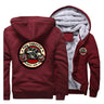 2023 Winter Men Thick Sweatshirt Full Throttle Cafe Racer Rockabilly Biker Zipper Jacket Fleece Warm Mens Thicken Hoodies - Lootquake