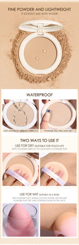 FOCALLURE Wholesale Full Coverage Face Powder Long Lasting Oil control Concealer Foundation For Face Make up Natural Cosmetic