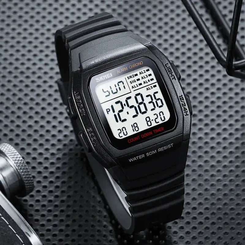 SKMEI Fashion Men Watches Waterproof Sports Digital LED Alarm Chrono Electronic Clock Man Student Wristwatch Relogio Masculino - Lootquake