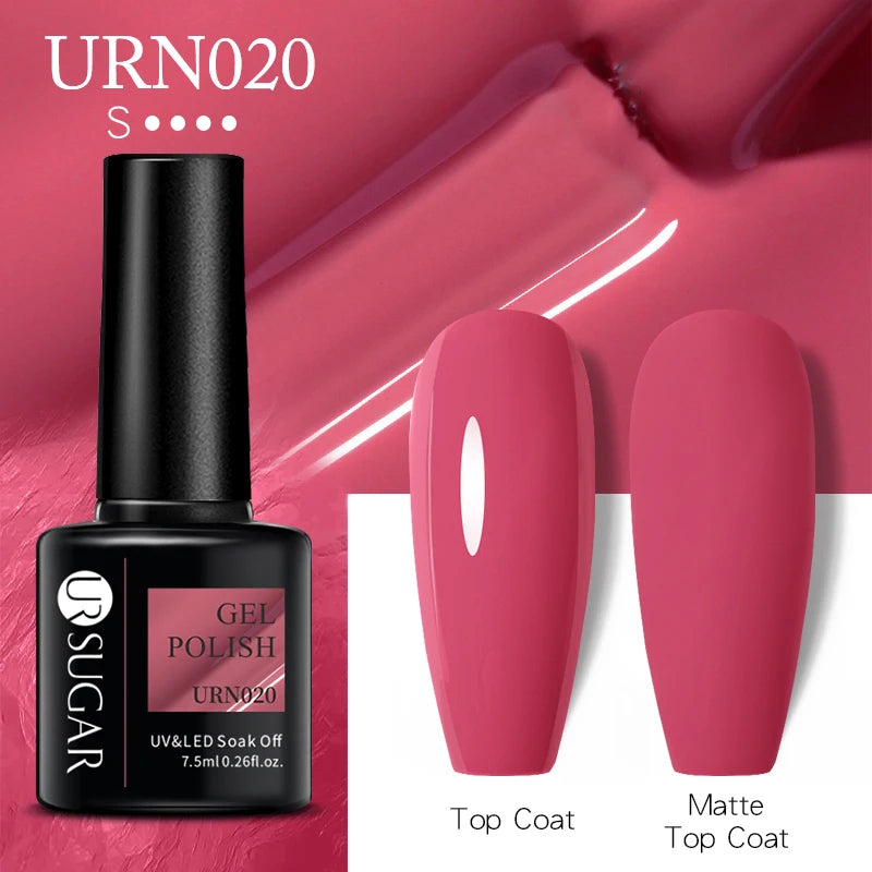 UR SUGAR 7.5ml Nude Glitter Color Gel Nail Polish Winter Warm Color Series Semi-permanent Varnish Professionals Manicure