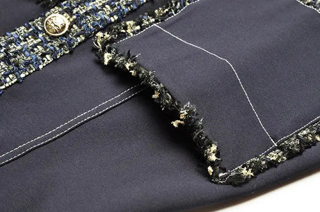 MoaaYina Fashion Designer Long Windbreaker Long sleeve Single-breasted Pocket Tassel Runway Windbreaker Coat - Lootquake