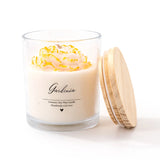 Bougie parfumée AIKUN 7,5 oz, faite à la main, à la pivoine dorée de qualité supérieure, pour une ambiance de spa et un parfum longue durée.