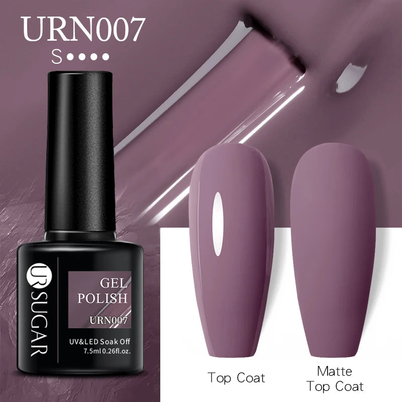 UR SUGAR 7.5ml Nude Glitter Color Gel Nail Polish Winter Warm Color Series Semi-permanent Varnish Professionals Manicure