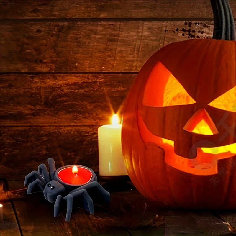 Molde de silicona con forma de araña, vela perfumada de yeso, adorno para candelabro, decoración del hogar de Halloween, artesanía de resina epoxi