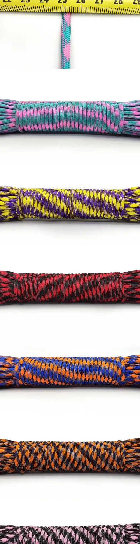 550 Paracord Parachute Cord Lanyard Tent Rope Guyline Mil Spec Type III 7 Strand 50FT 100FT For Hiking Camping - Lootquake