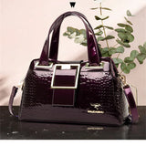 2-Layer Large Capacity Tote Bag | Luxury Handbags Women's Designer Crocodile Pattern Ladies Boston Shoulder Bag (High Quality)