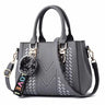 Embroidery Messenger Bags Women Leather Handbags Bags for Women Sac a Main Ladies hair ball Hand Bag - Lootquake