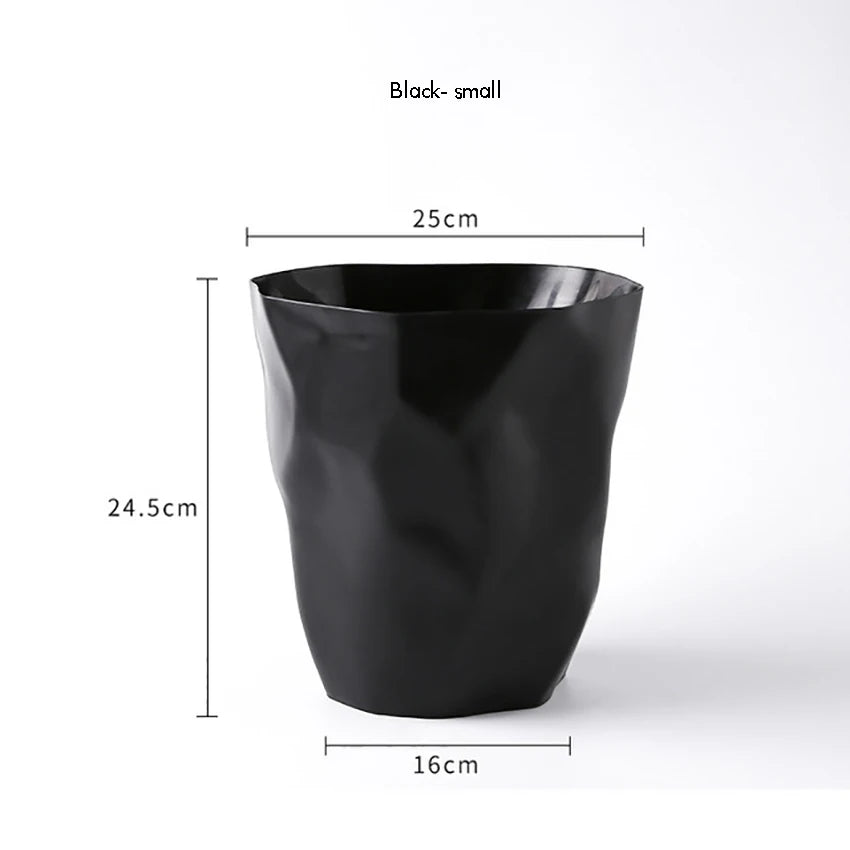 Poubelle de salle de bain élégante, petite/grande poubelle en plastique sans couvercle, panier à déchets, poubelle pour la maison ou le bureau