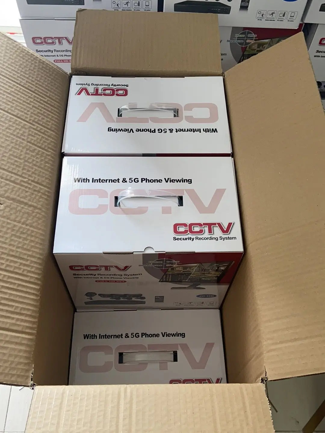 Sistema de CCTV 4 canales 1080P AHD DVR Kit de 4 cámaras impermeables con visión nocturna infrarroja, alarma de movimiento, videovigilancia de seguridad para exteriores