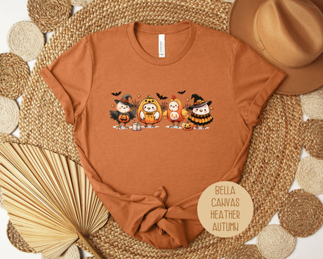 Chickens in Halloween Costumes Shirt-0