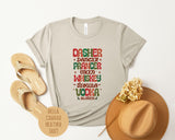 Dasher Dancer Prancer Drinking Funny Christmas Shirt-5