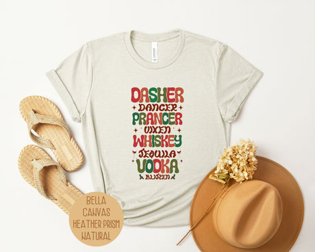 Dasher Dancer Prancer Drinking Funny Christmas Shirt-6