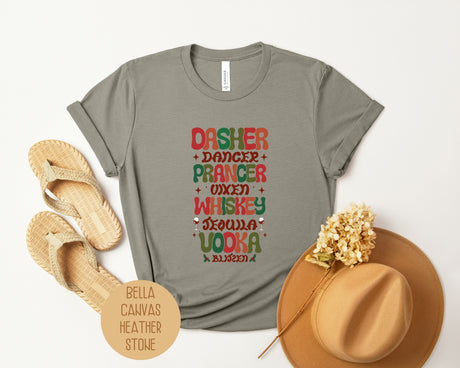 Dasher Dancer Prancer Drinking Funny Christmas Shirt-7