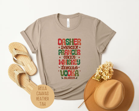 Dasher Dancer Prancer Drinking Funny Christmas Shirt-8