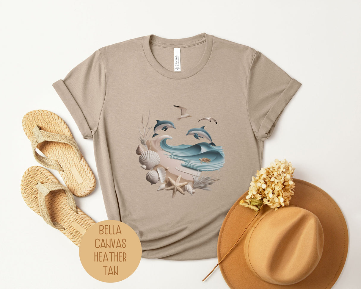 Linda camiseta de delfín
