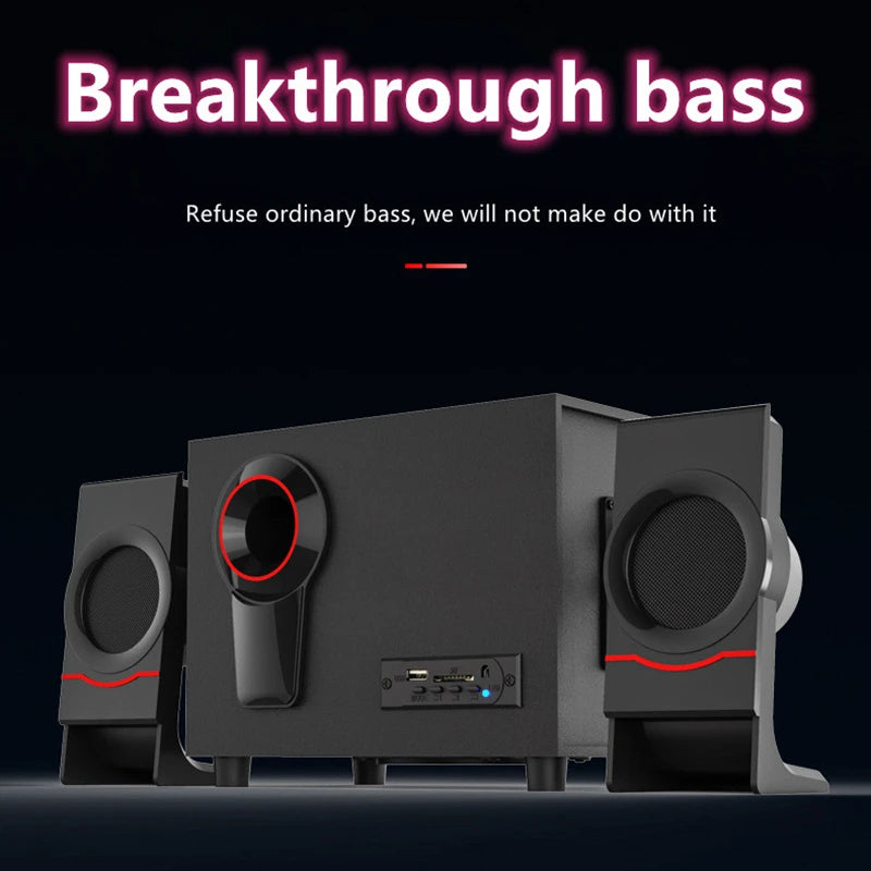 Système audio multimédia Bluetooth 2.1 Home Cinéma Surround Ordinateur Haut-parleur combiné actif en bois Câble AUX USB Post TV PC