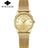 WWOOR 2023 Casual Women Dress Rose Gold Mesh Belt  Fashion Diamonds Wristwatch Waterproof Simple Female Quartz Watch Reloj Mujer - Lootquake