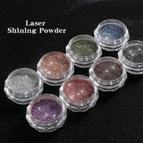 HOT Sale iridescent Powder on Nails iridescent Silver Glitter Chrome Nail Art Pigment Dust Shiny Gel Polish Flakes for Manicures