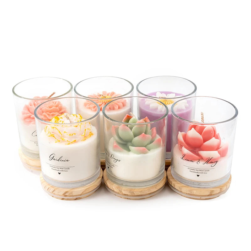 Bougie parfumée AIKUN 7,5 oz, faite à la main, à la pivoine dorée de qualité supérieure, pour une ambiance de spa et un parfum longue durée.