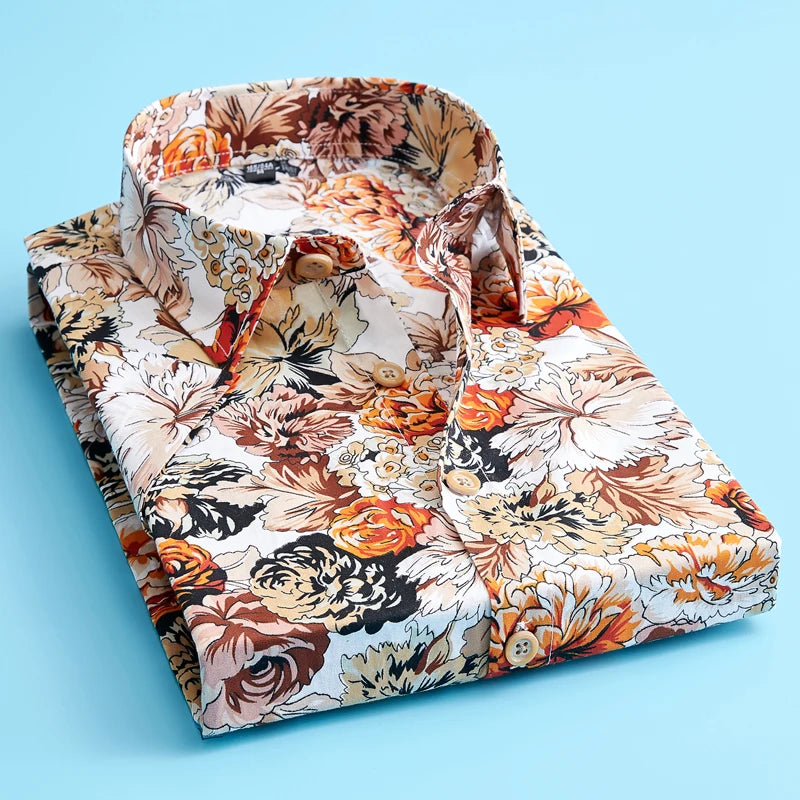 Plus Size 5XL 2023 New Summer Mens Short Sleeve Hawaiian Shirts Cotton Casual Floral Shirts Wave Regular Mens Clothing Fashion - Lootquake