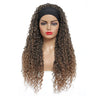 24" Ombre Brown Headband Wig | Curly Crochet Braids | Glueless | Synthetic Fluffy Wig for Black Women