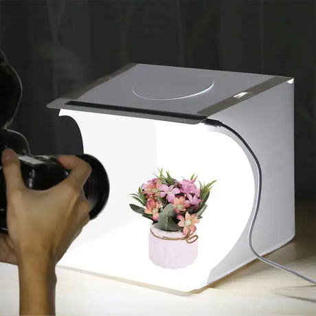 Folding Portable 550LM Light Photo Shooting Light Tent Box Kit With 6 Colors Backdrops Black, White, Yellow, Red, Green, Blue - Lootquake