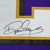 Framed Autographed/Signed Derrick Henry 35x39 Baltimore Purple Football Jersey JSA COA