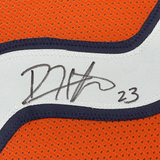 Camiseta de fútbol naranja de Chicago de 35 x 39 de Devin Hester, enmarcada, autografiada y firmada por JSA COA