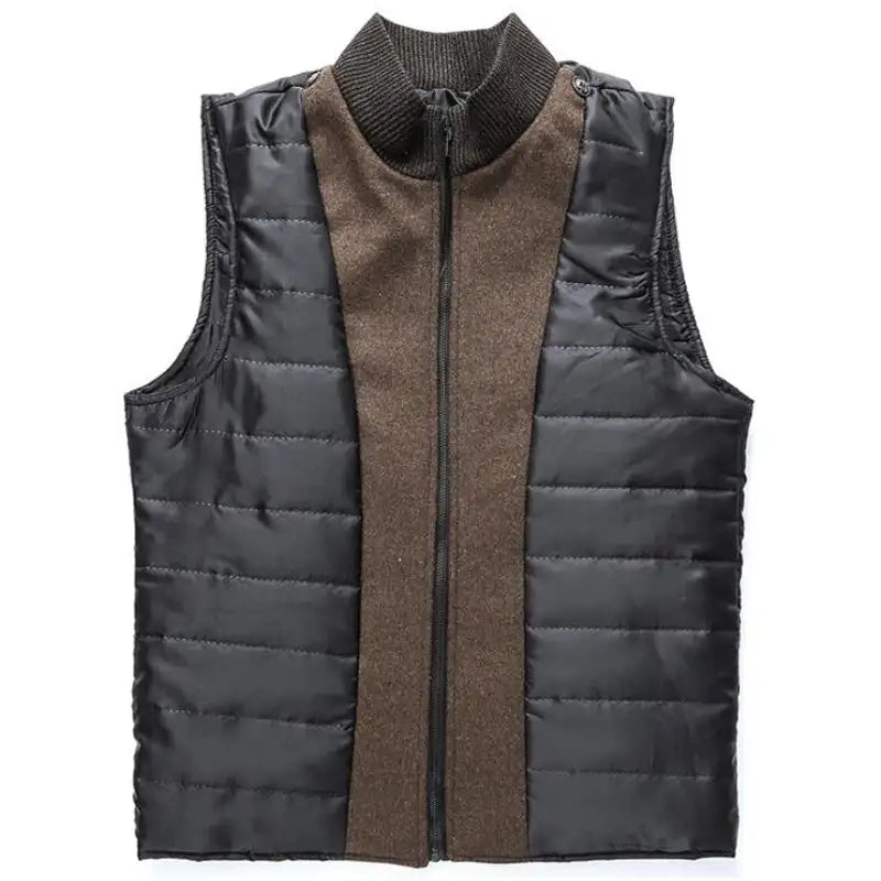 Woolen Coat Men Winter Windbreaker Long Thick Wool Jackets abrigo hombre Man Stand Collar Single Breasted With Vest Woolen Coats - Lootquake