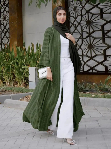 Ramadan Eid Mubarak Kaftan Robe Kimono Femme Musulmane Open Abaya Dubai Turkey Islam Muslim Long Dress For Women Pakistan Caftan - Lootquake