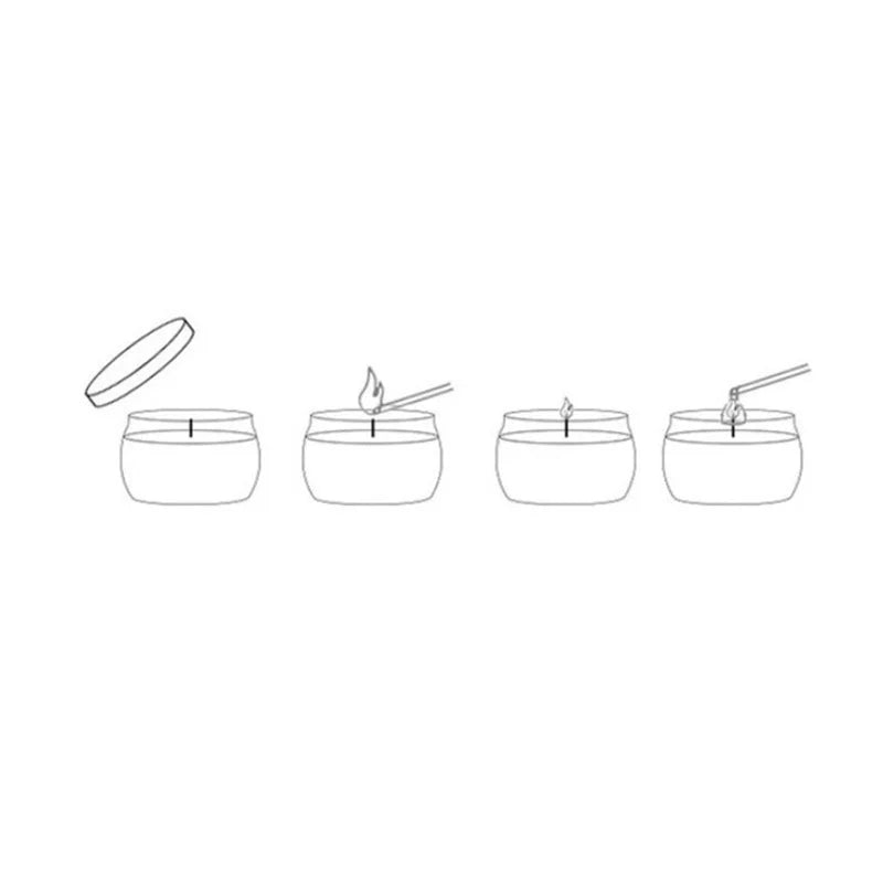 Velas perfumadas Caja vacía con flores Lata Fragancia Vela perfumada hecha a mano Cera de soja natural Decoración del hogar
