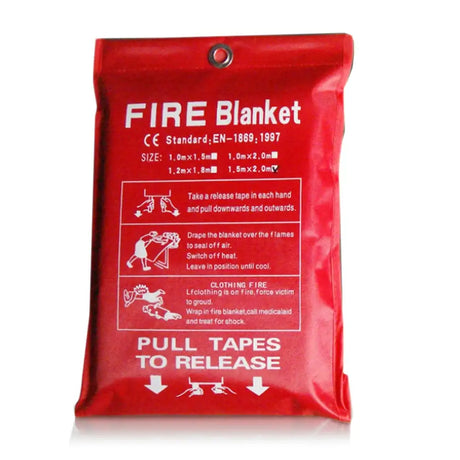 1M /1.2M/1.5M Fire Blanket Fighting Fire Extinguishers Tent Boat Emergency Blanket Survival Fire Shelter Safety Cover - Lootquake